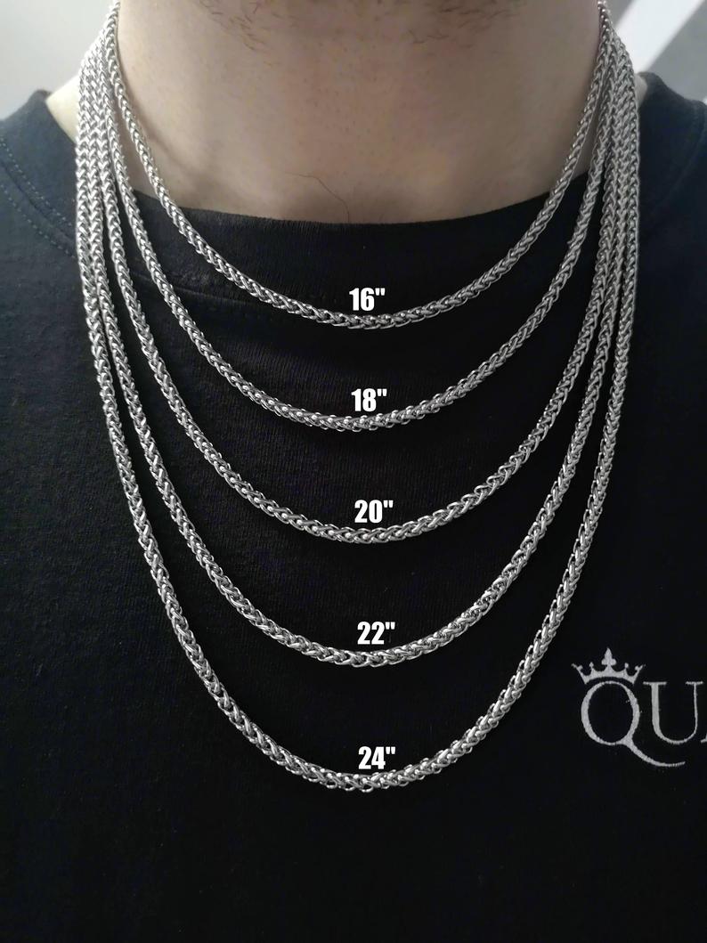 Mens Silver Plated 6mm Rope Chain - Glamourize UK